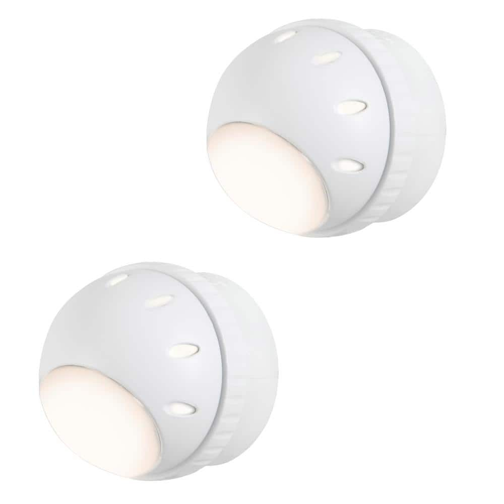 White Automatic LED Night Light with Motion Sensor, 2 Pack
