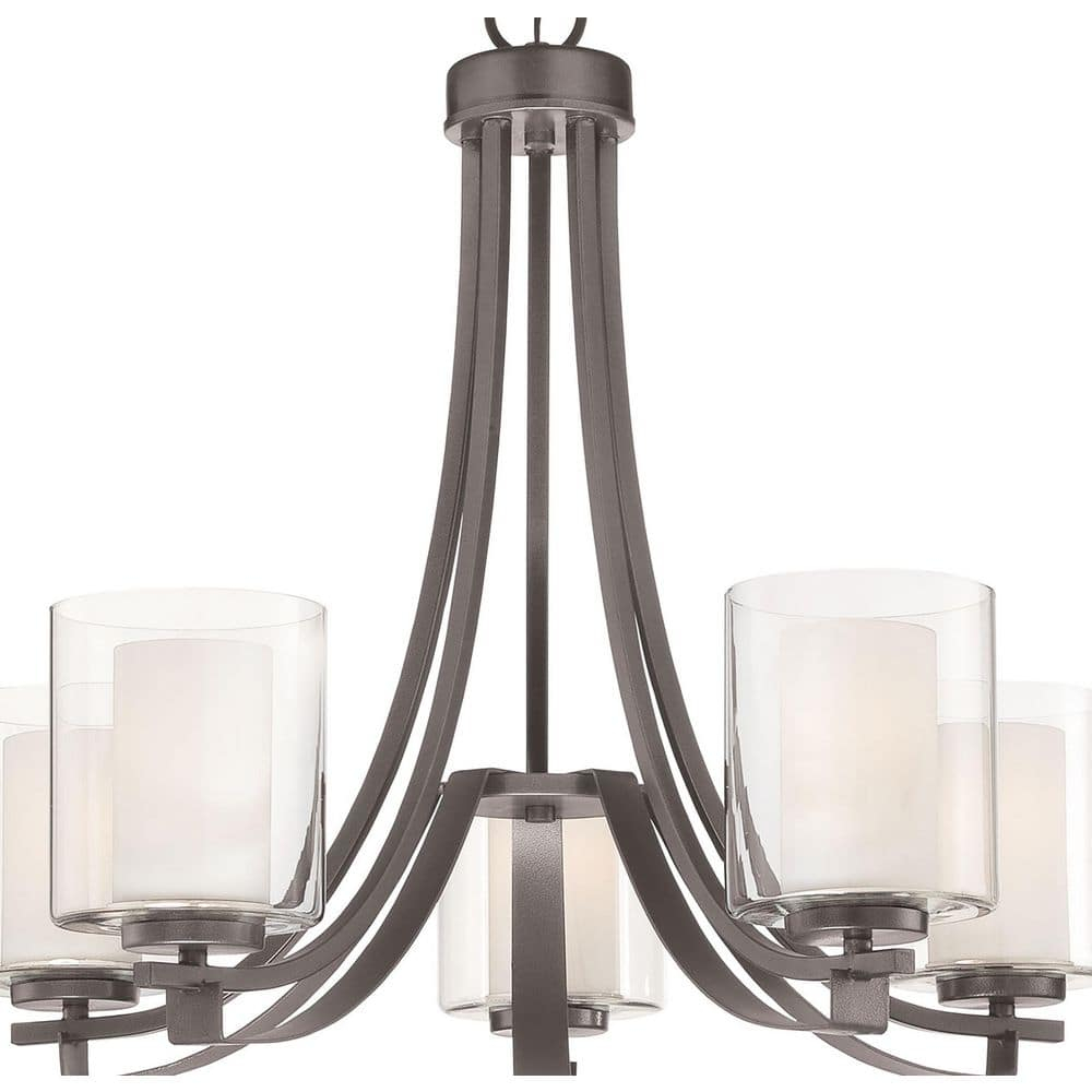 Minka Lavery 4105-172 Parsons Studio 5 Light Chandelier in Smoked Iron