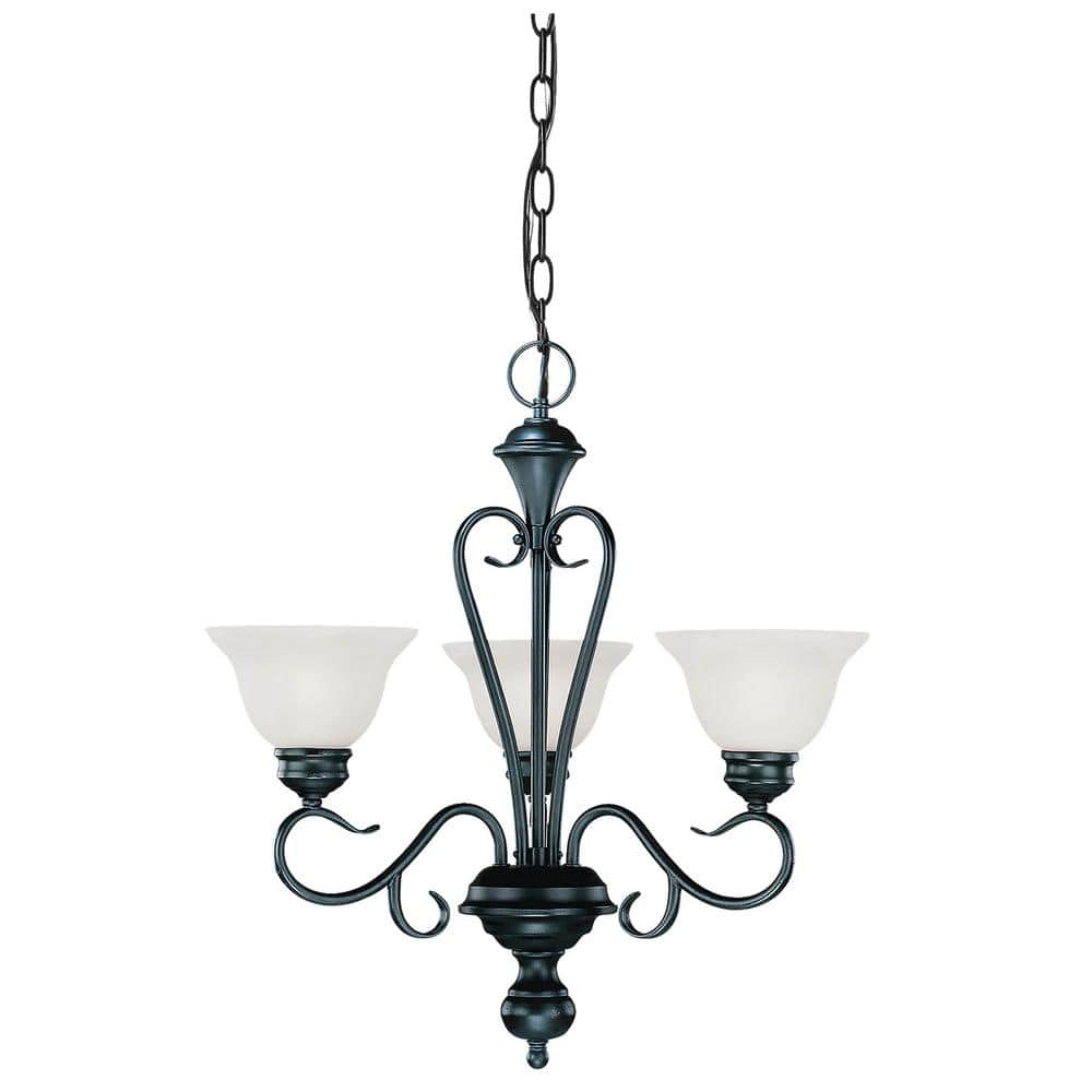 Millennium Lighting 673 Devonshire 3 Light Chandelier - Black