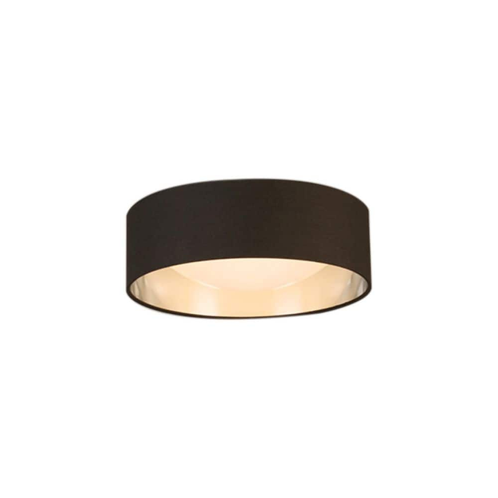 Eglo Lighting Orme 12 Inch Ceiling Mount Light Fixture, Black and Nickel