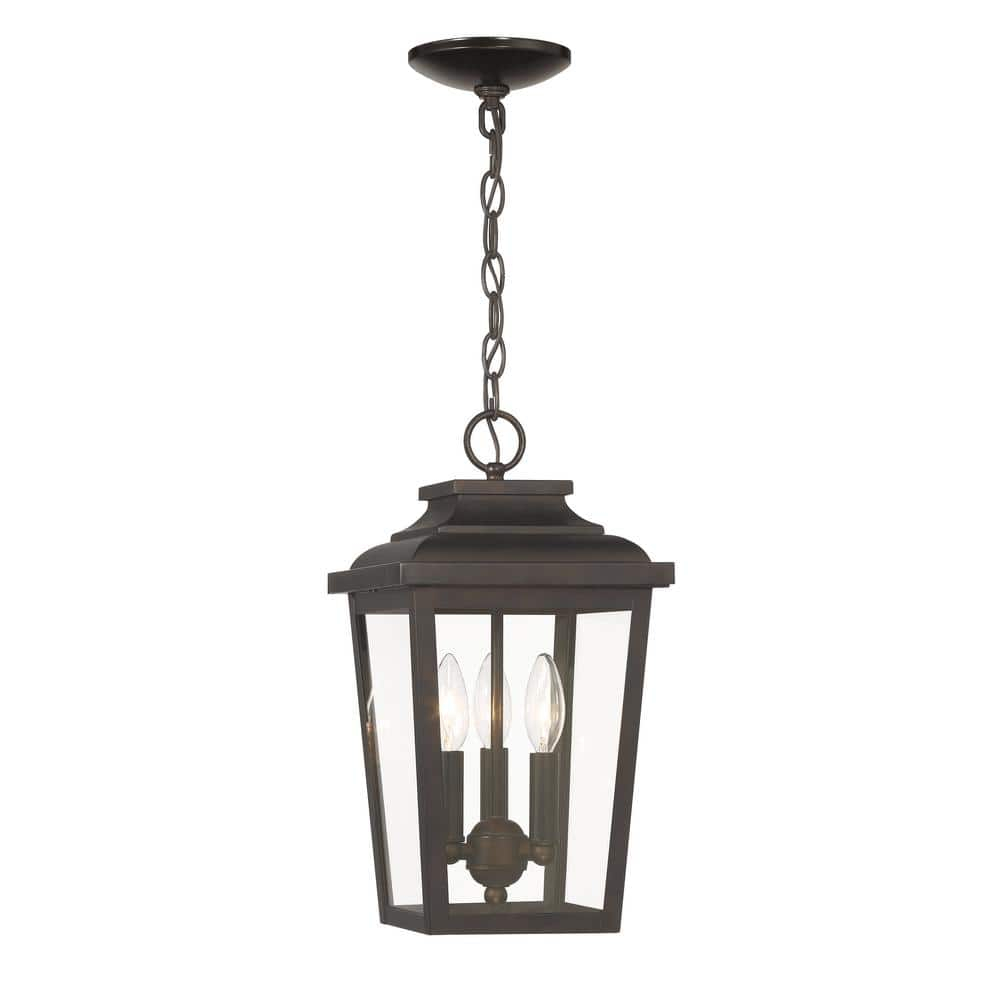 Minka Lavery - Irvington Manor - 3 Light Outdoor Pendant-15.5 Inches Tall and