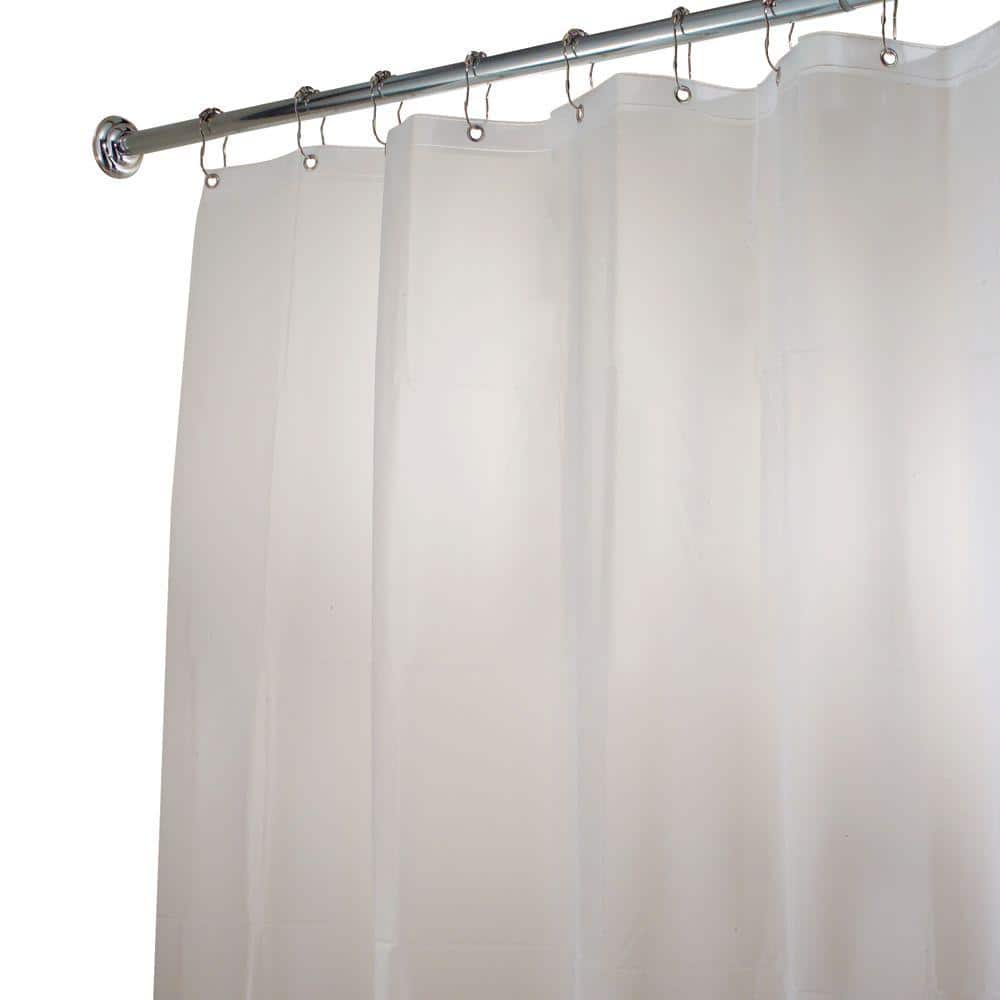 iDesign 72 in. H X 84 in. W Frosted Eva Shower Curtain Liner Vinyl