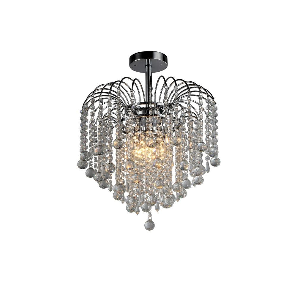 Warehouse of Tiffany Mary 4-light Chrome Crystal Chandelier