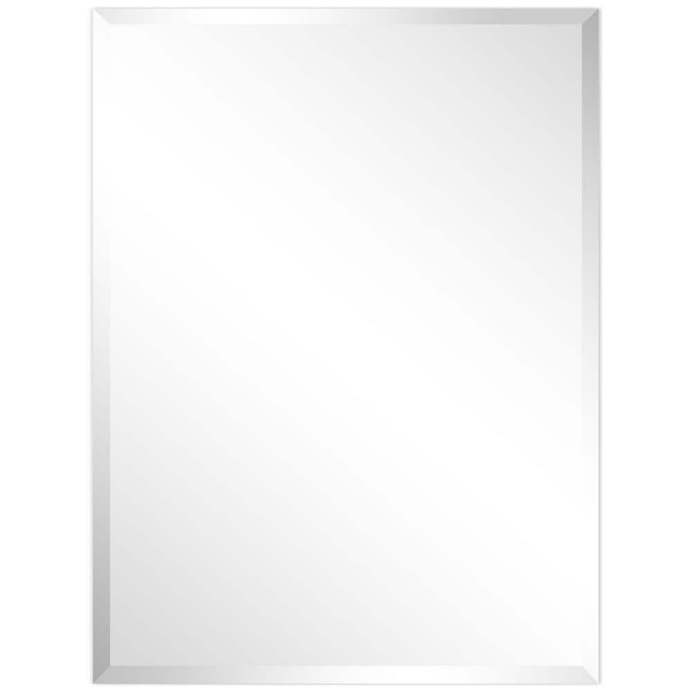 Empire Art Direct  30 x 40 in. Frameless Rectangular Wall Mirror with Beveled Prism Mirror Panels - 1 in. Beveled Edge