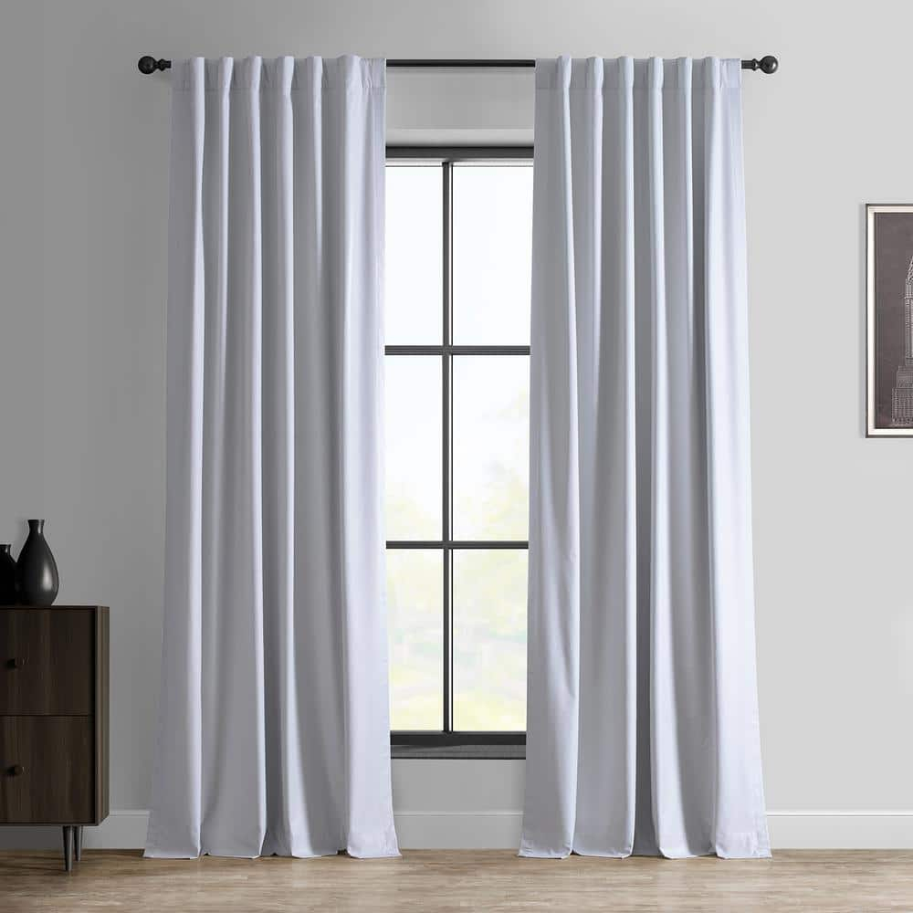 HPD Half Price Drapes Essential Solid Blackout Curtains for Bedroom 96 Inches Long (1 Panel) Thermal Insulated Blackout Curtains for Living Room Rod Pocket Window Curtains, 50W x 96L, Off White