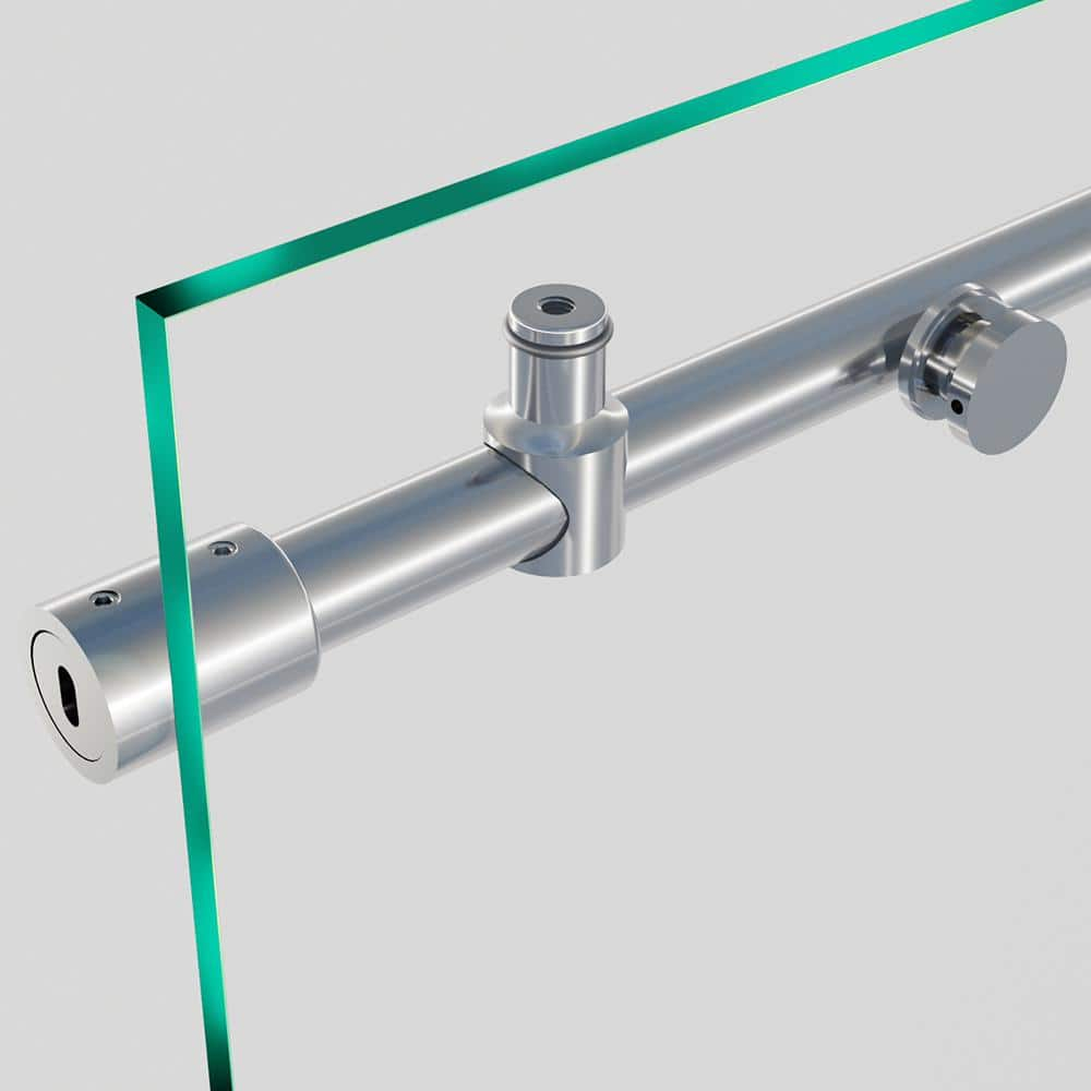 Eclipse 44" W x 76" H Single Sliding Frameless Shower Door