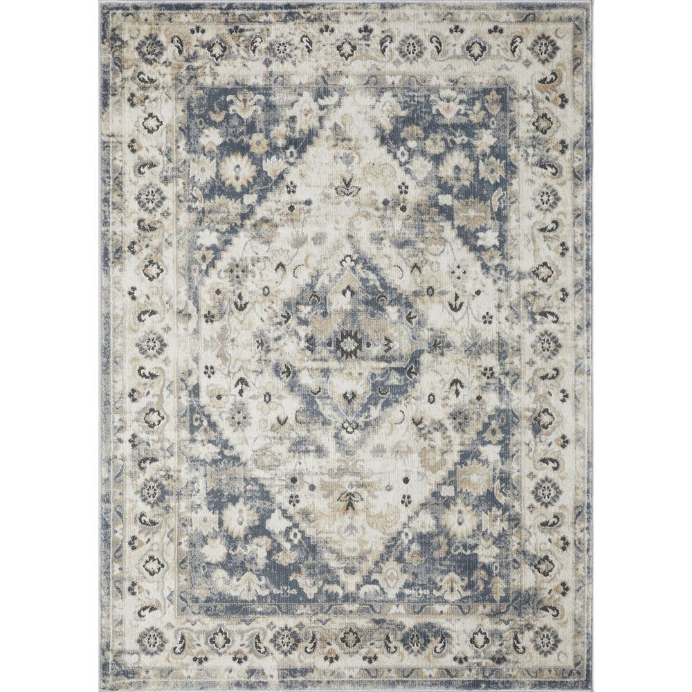 Loomaknoti Kehleigh Zofionz 5' x 7' Beige Oriental Indoor Area Rug