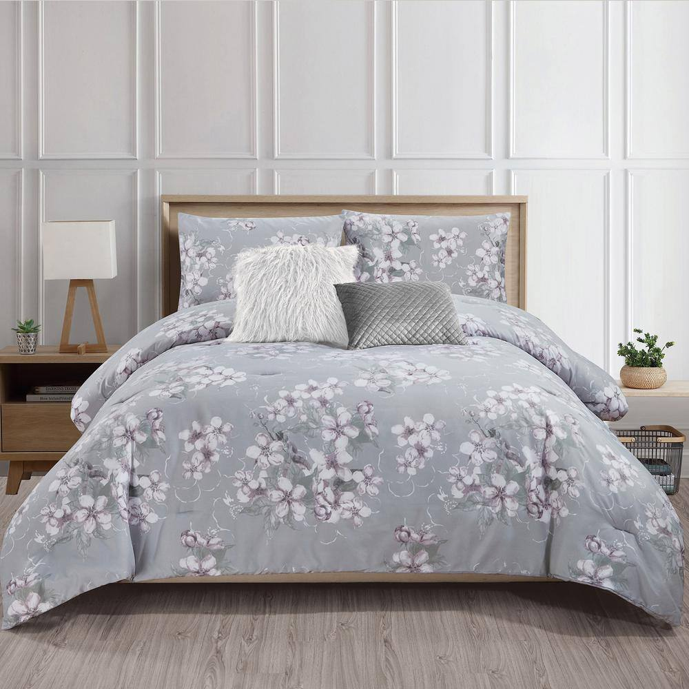 Safdie & Co. Inc. Ring Stitch Floral Comforter Set
