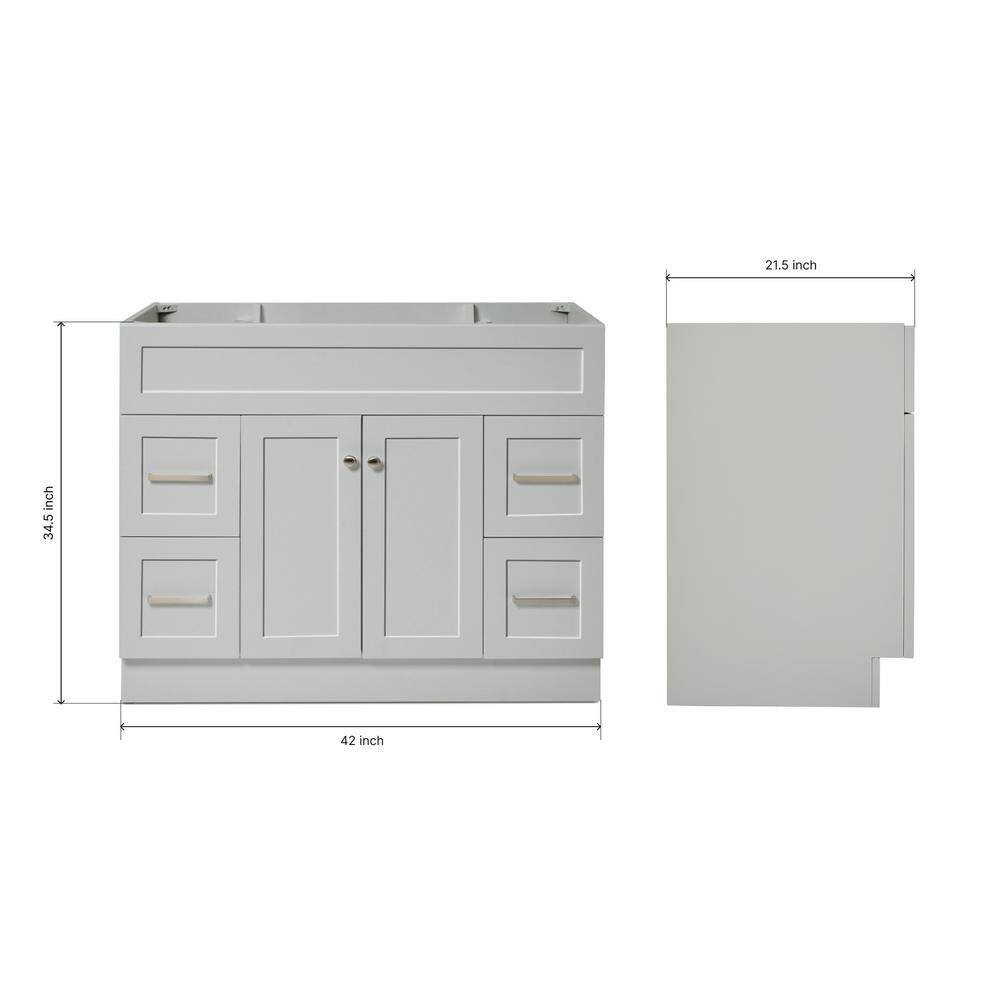 Ariel F042s-Bc Hamlet 42" Single Free Standing Vanity Cabinet Only - Grey