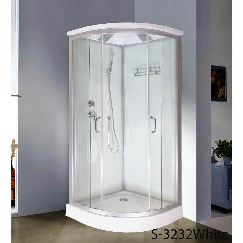Heirloom Shower Kit S-3636 White (Left-Hand)