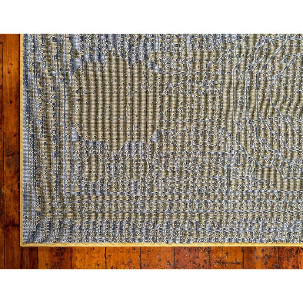 Unique Loom Bromley Collection Area Rug - Wells (5' 1" x 8' Rectangle Yellow/Ivory)