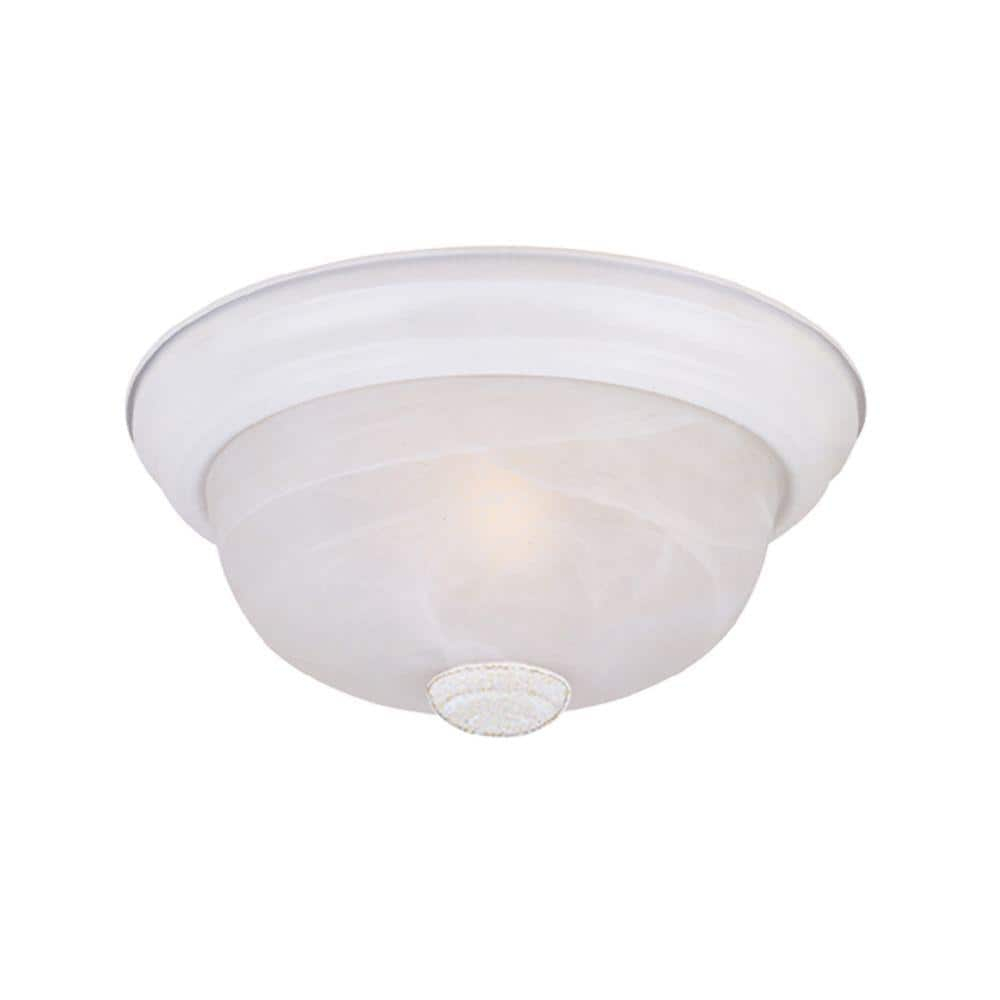 Designers Fountain 13.25 inch 2-Light White Flush Mount Ceiling Light, 1257M-WH-AL