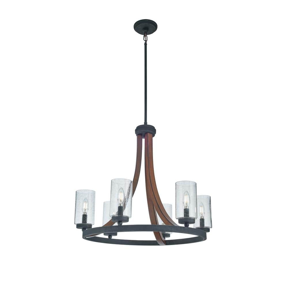 Kichler Lighting Grand Bank 6 - Light Chandelier in  Auburn Stained