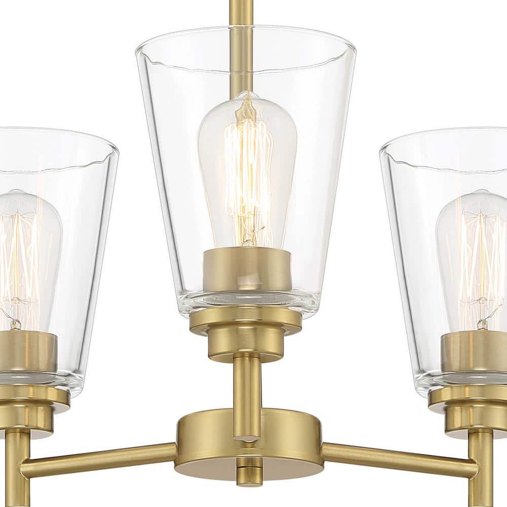 Westin 3-Light Modern Chandelier with Clear Glass Shades