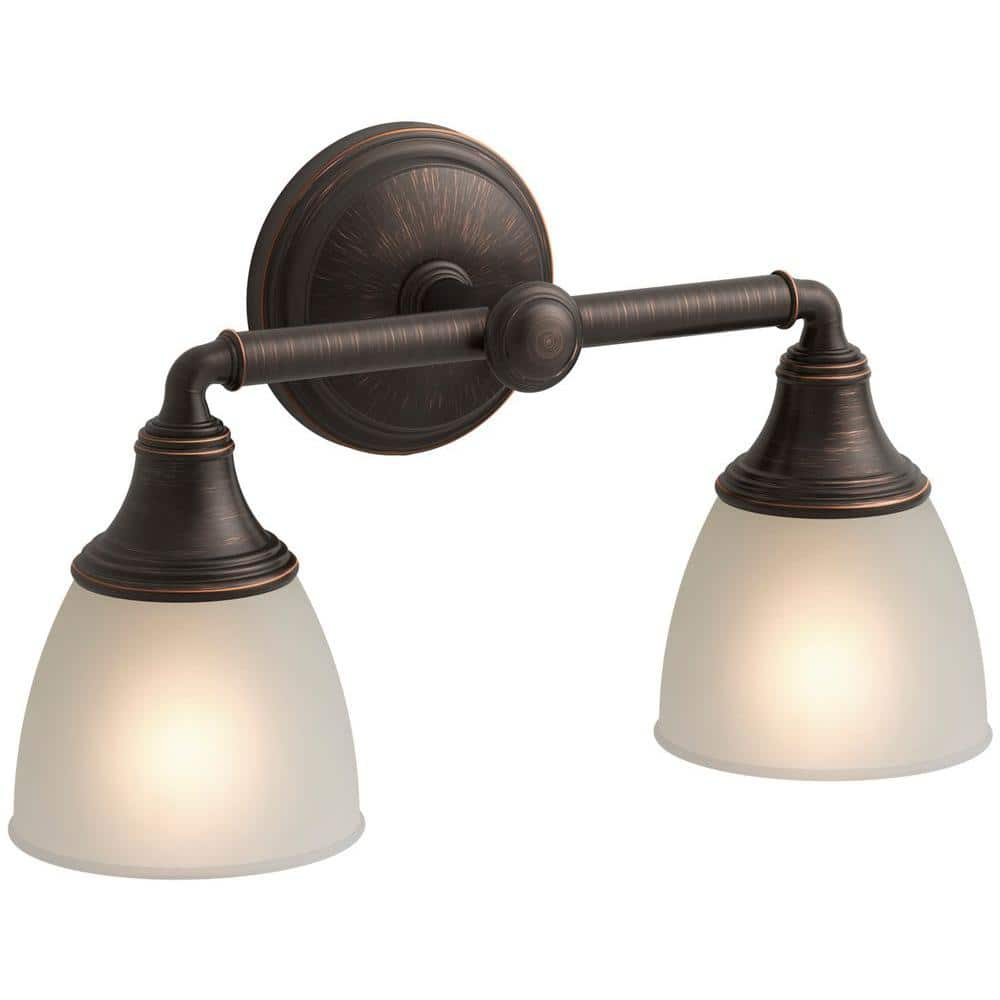 Devonshire 2 Light Indoor Bathroom Vanity Light Fixture, Position Facing Up or Down, UL Listed
