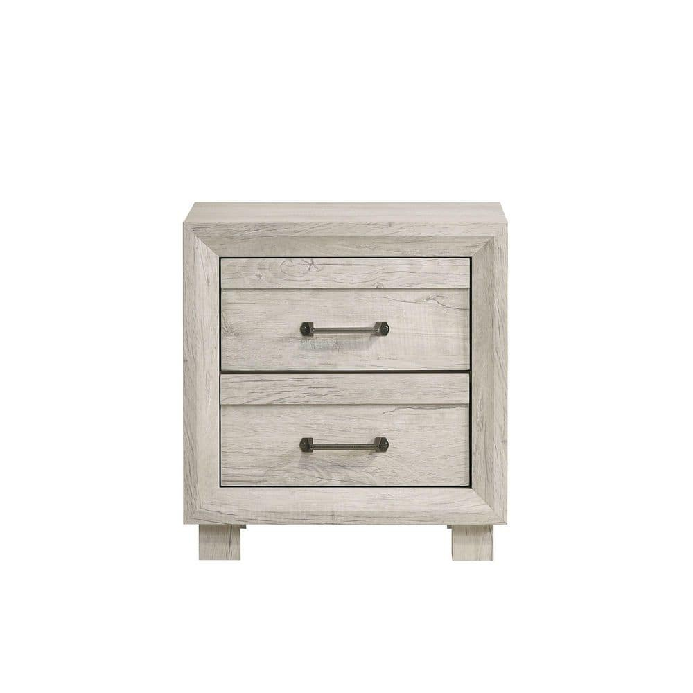 Picket House Furnishings Tarrant 2-Drawer Nightstand with USB in White