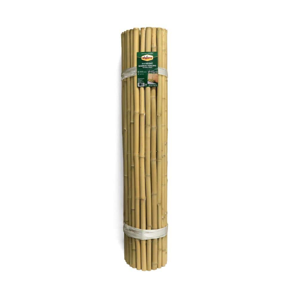4 ft. H x 6 ft. W Natural Bamboo Fence