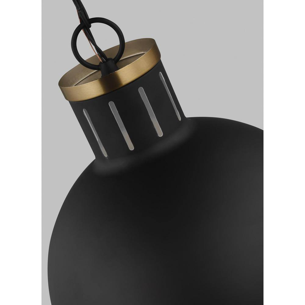 Midnight Black Glass LED Indoor/Outdoor Pendant Light