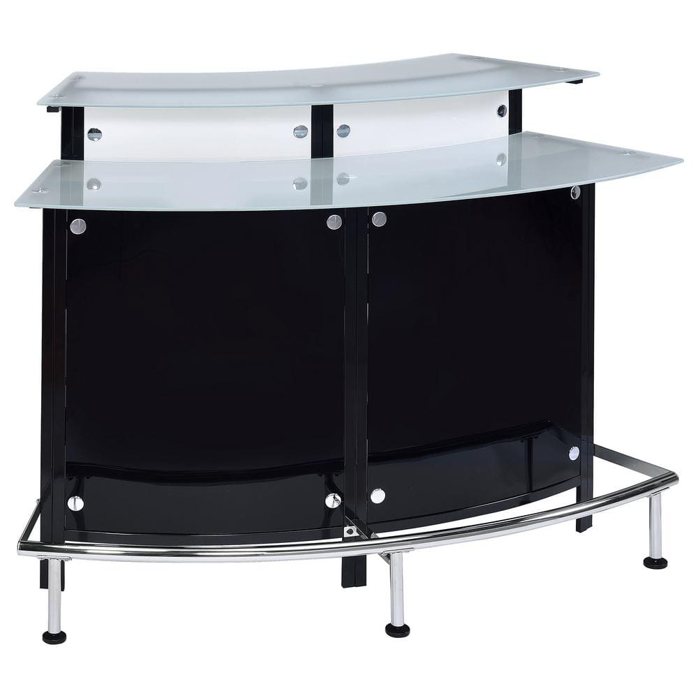 Coaster Company Contemporary Bar Table, Chrome/Black