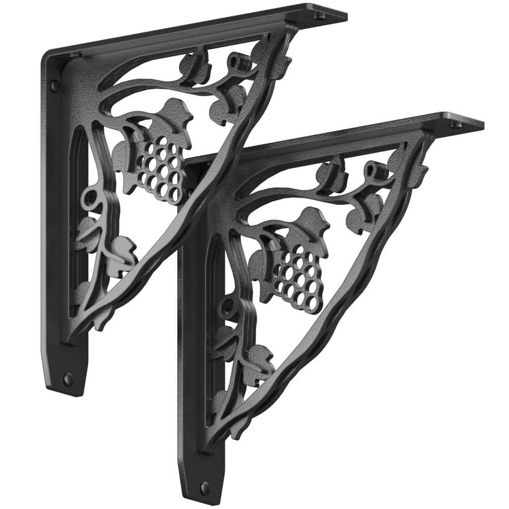 MADEIRA HEAVY DUTY STEEL FIREPLACE MANTEL BRACKETS, FLOATING SHELF, COUNTERTOP SUPPORT - HAND WELDED - 10" x 10" x 2"