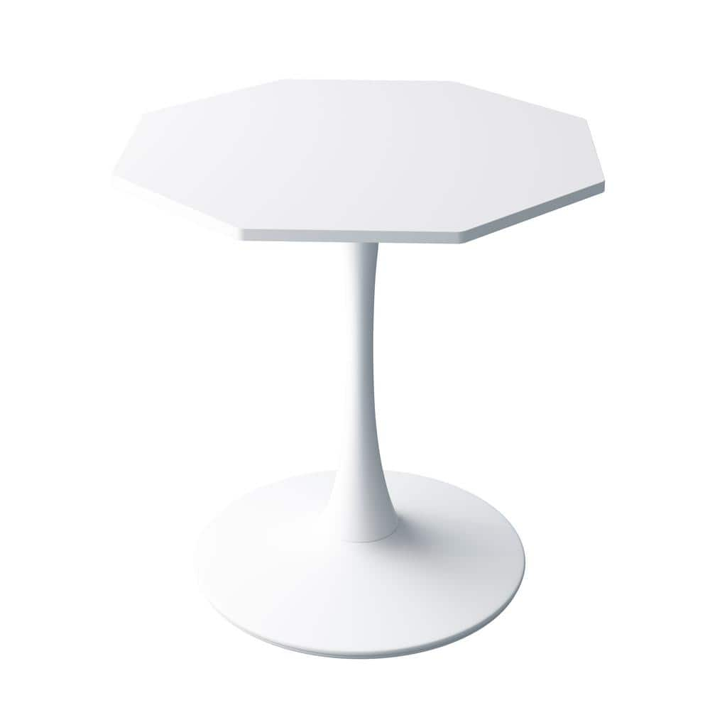 31.5 inch Modern Coffee Table, Octagonal Wood Dinner Table Accent Center Table