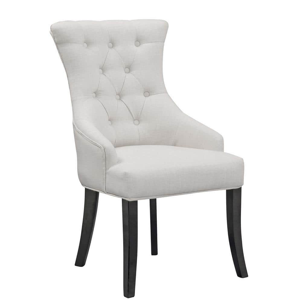 Glamour Home Alei 18.25" Modern Fabric Dining Chairs in Beige (Set of 2)