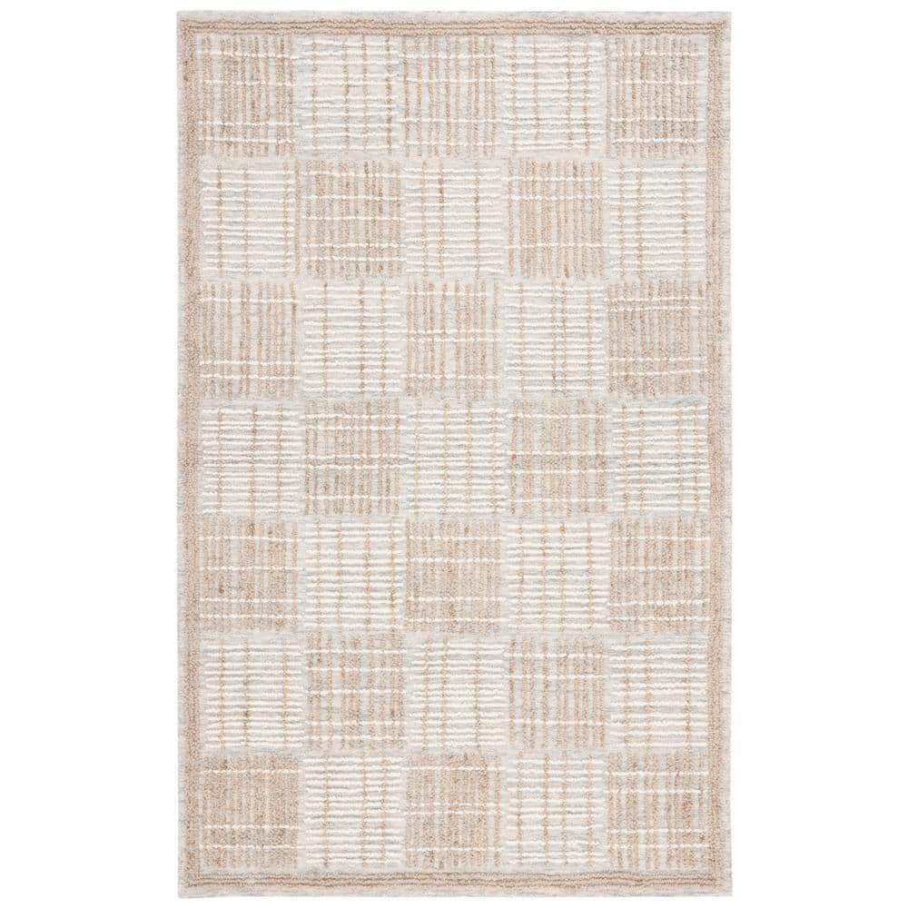 SAFAVIEH Abstract Milan Striped Area Rug, Sage/Taupe, 9' x 12'