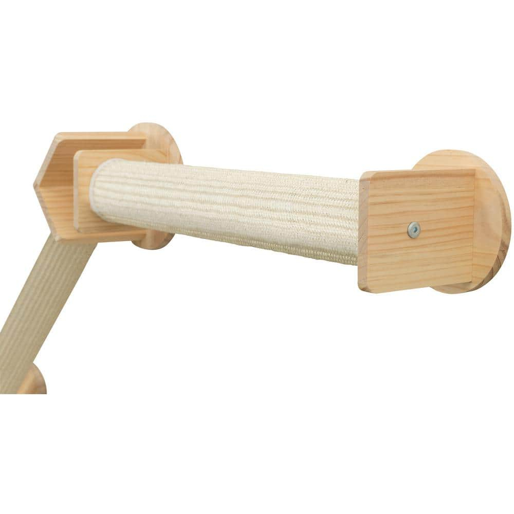 TRIXIE TRIXIE Wall Set 4, Indoor Wall Mounted Cat Scratching Posts for Elevated Fun, Lounger, Scratcher, Perch