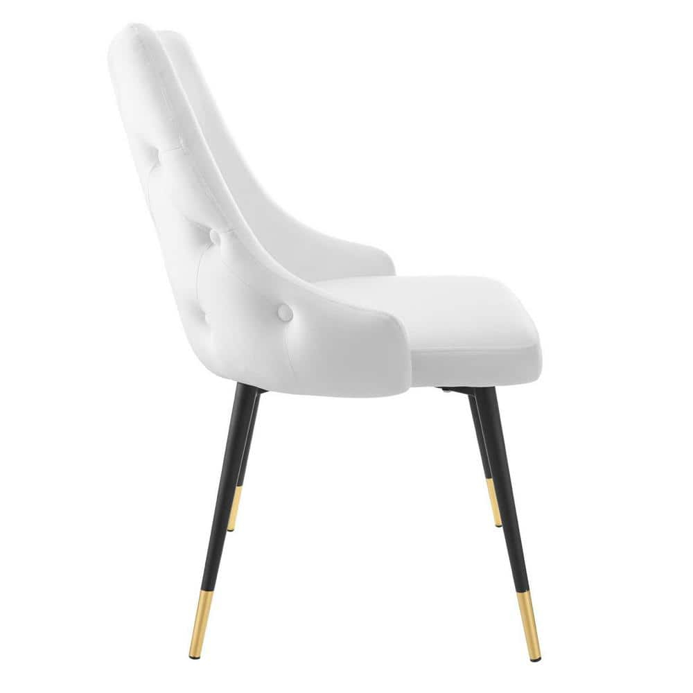 Modway Adorn 17.5" Tufted Performance Velvet Dining Side Chair in White