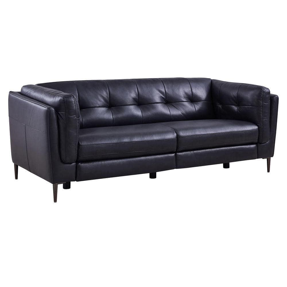 Primrose Navy Top Grain Leather Power Recliner Sofa