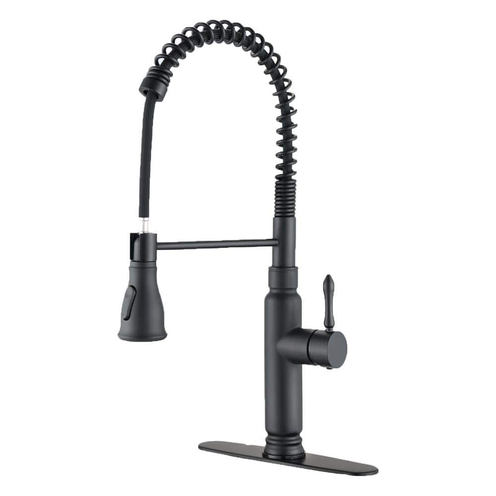 Touch Kitchen Faucet With Pull Down Sprayer Matte Black Stainless Steel