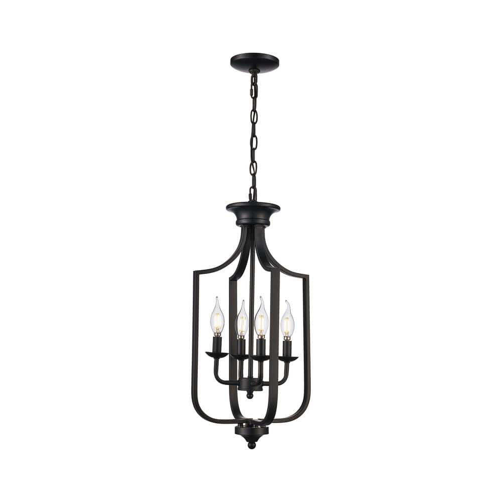 Trans Globe Lighting 11214 Hillcrest 4 Light 12" Wide Pendant - Black