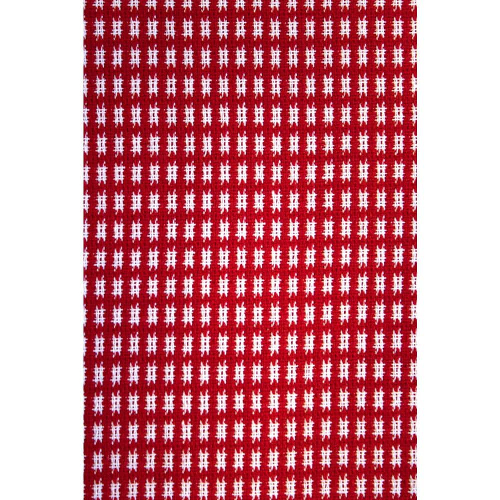 Lintex Linens Homespun Red 100% Cotton Tablecloth 70" Round