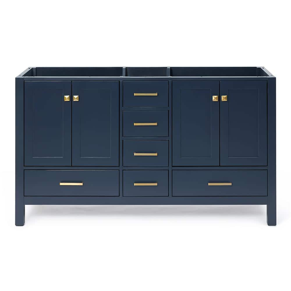 Ariel A061d-Bc Cambridge 60" Double Free Standing Vanity Cabinet Only - Blue