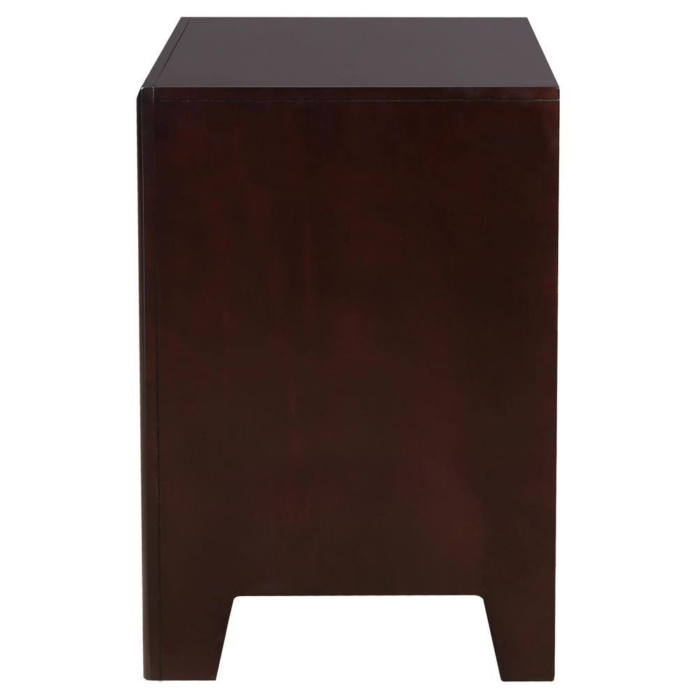Coaster Contemporary Style Nightstand, Cappuccino Finish