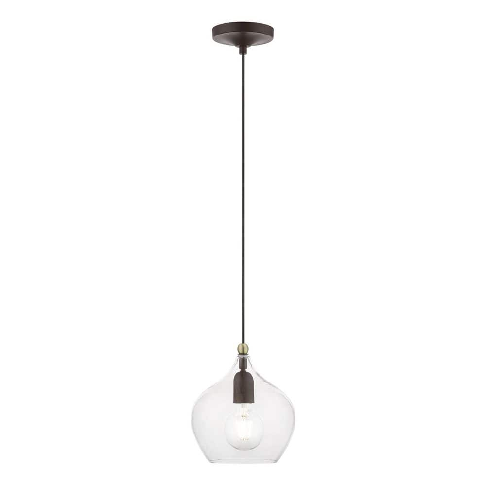Livex Lighting Aldrich 1 - Light Pendant in  Bronze/Antique Brass