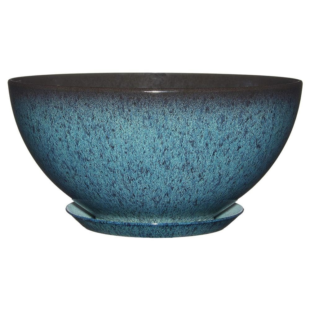 Classic Home and Garden 9010D-375R 10" Rosie Bowl Planter, Indigo Speckle