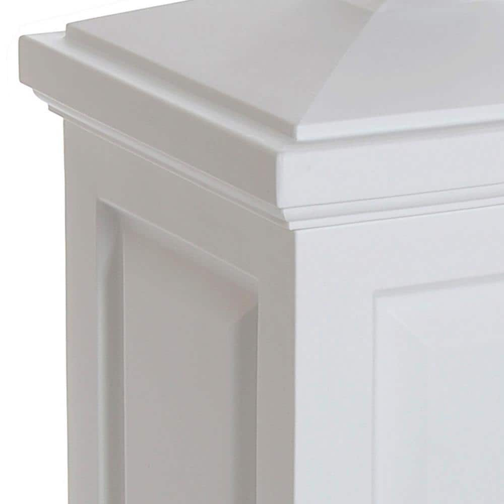 Mayne Berkshire Weatherproof Traditional Plastic Waste Bin in White