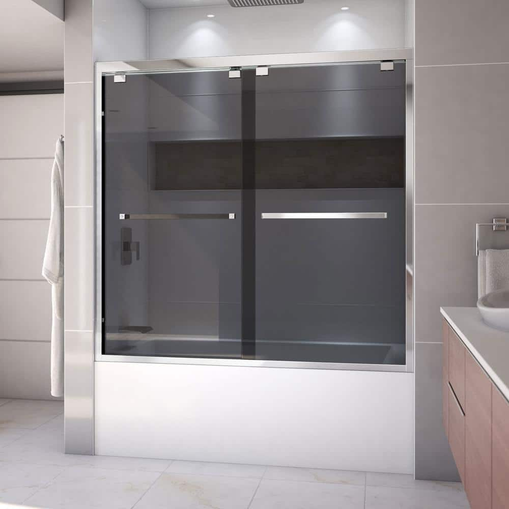 DreamLine Encore 56-60 in. W x 58 in. H Semi-Frameless Bypass Sliding Tub Door
