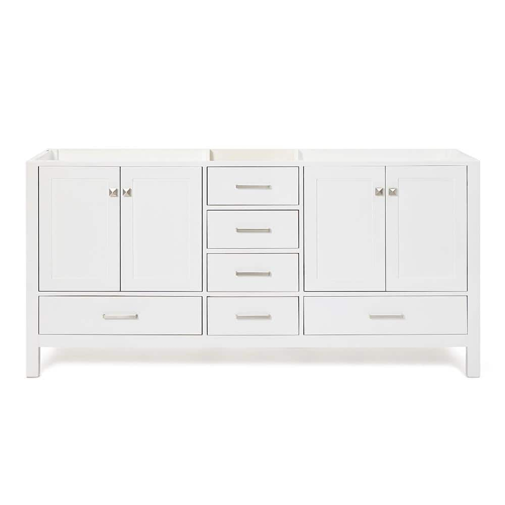Ariel A073d-Bc Cambridge 72" Double Free Standing Vanity Cabinet Only - White