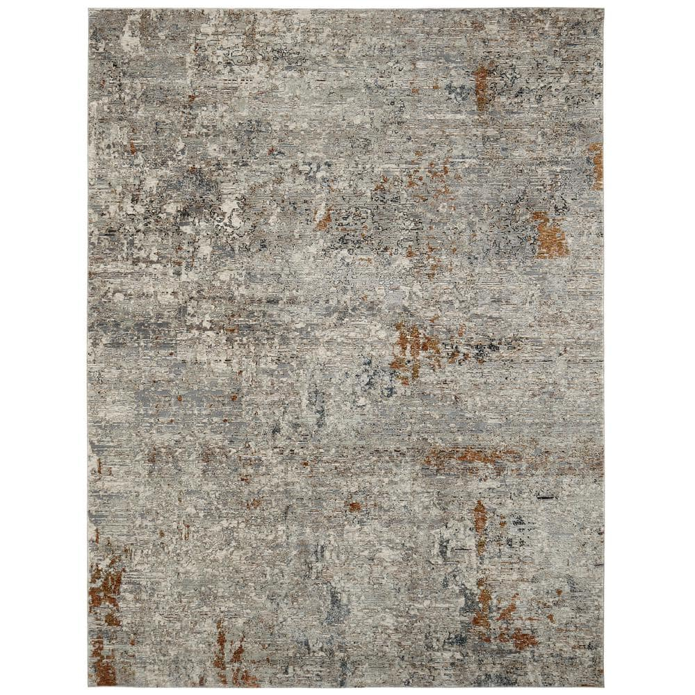Pearl Grey Area Rug 7'9" x 10' 8' x 10' Rectangle