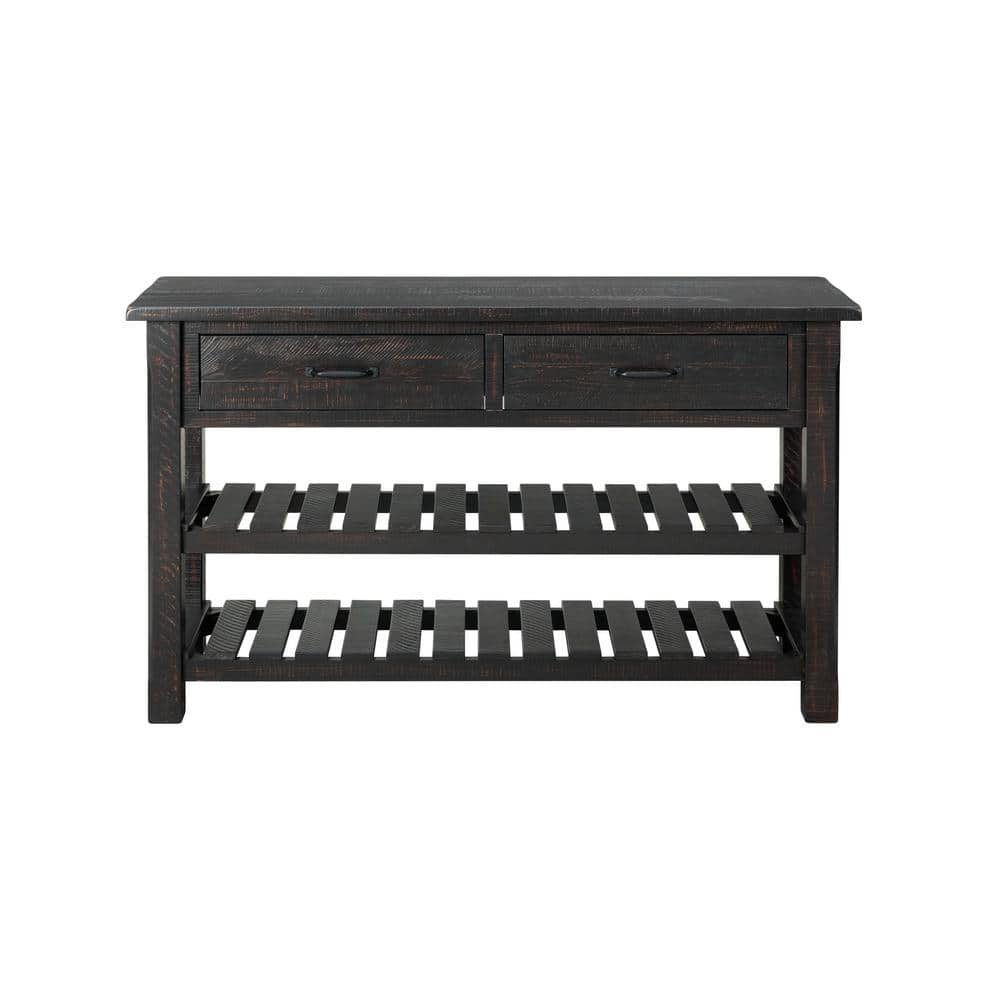 Martin Svensson Barn Door Solid Wood Sofa Console Table Antique Black