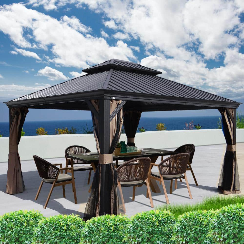 Kozyard 12ft x 12ft Hardtop Gazebo, Anti-weather