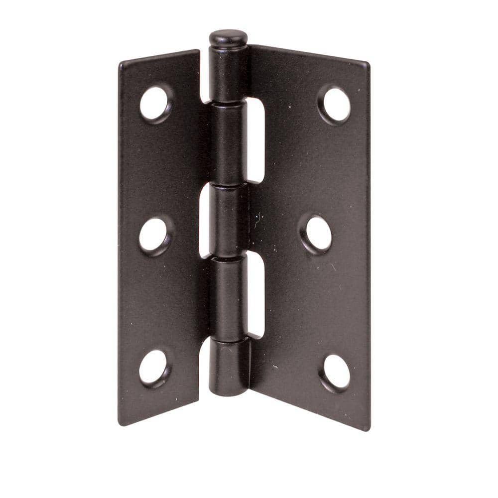 Prime-Line Screen Door Replacement Hinges, 3 in. Long, Steel, Black (Set of 2)