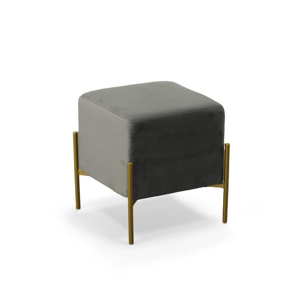 Carolina Classics Adadon Upholstered Accent Stool/Footrest in Gray