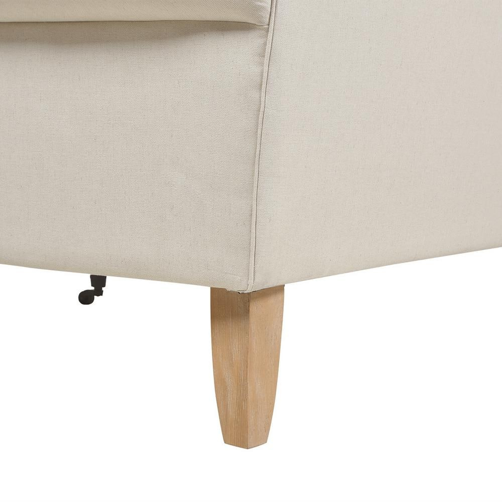 Jennifer Taylor Home Alana 88" Lawson L-Shape Reversible Living Room Sectional Sofa, Light Beige