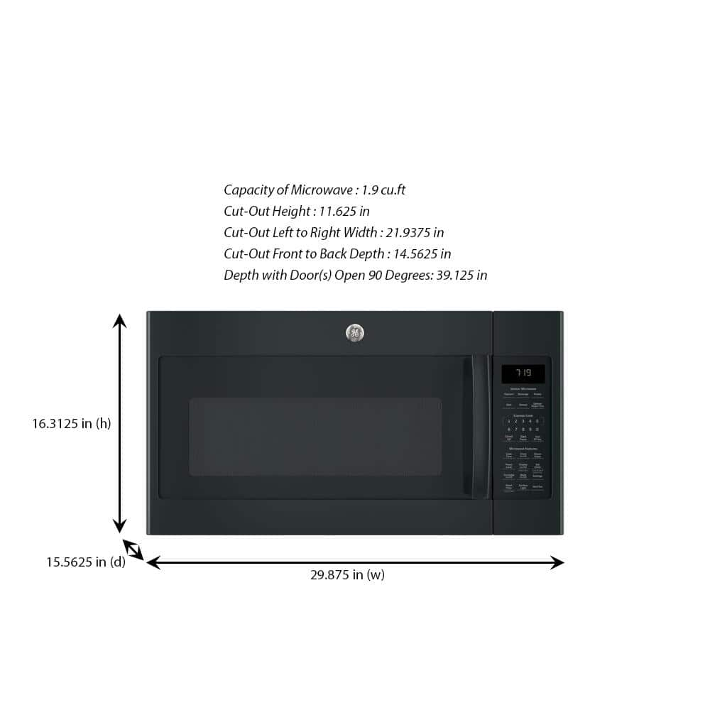 GE 1.9-cu ft 1000-Watt 29.75-in Over-the-Range Microwave with Sensor Cooking (Black) (NEW)