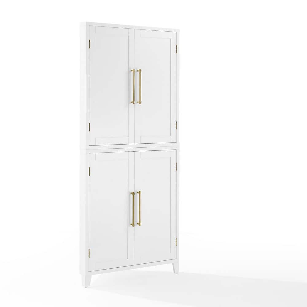 Crosley Furniture Roarke Corner Kitchen Storage Pantry Cabinet