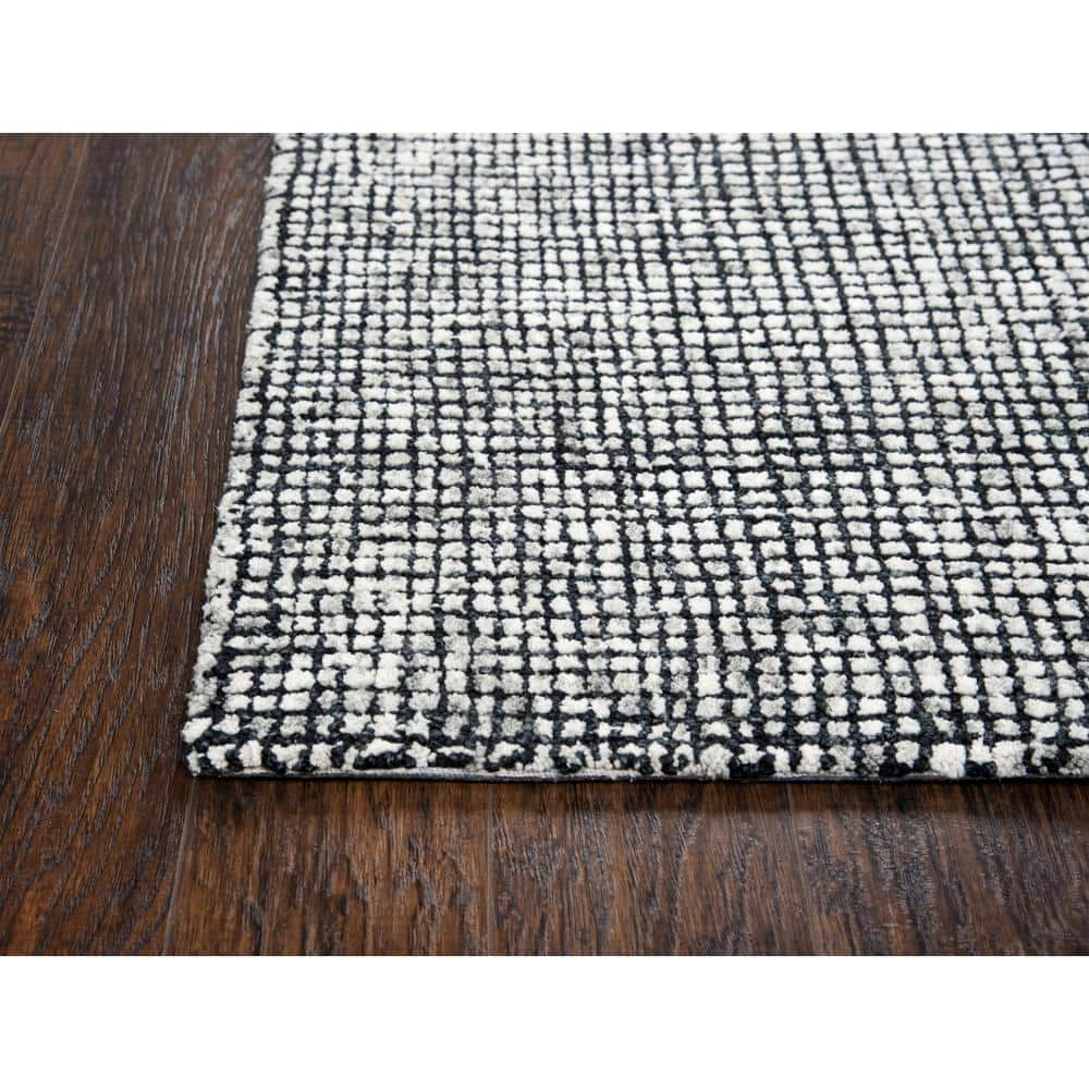 Alora Decor Storm 3' x 5' Tweed Black/Beige Hand-Tufted Area Rug