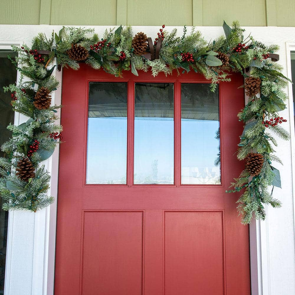 Village Lighting Winter Frost 9 ft. Pre-lit LED Garland